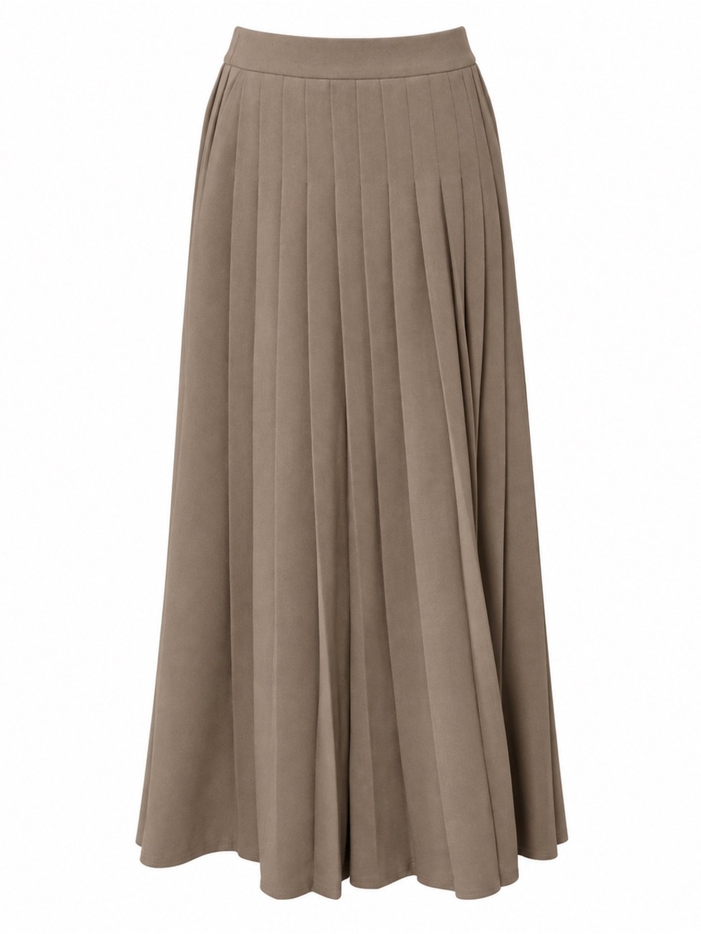 OAK + FORT Taupe Pleated Culottes Wide Leg